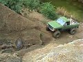 4x4 Green 4Runner Climbs Hill