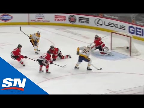 Malcolm Subban Stretches Out To Rob Ryan Johansen