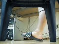 barefoot under table