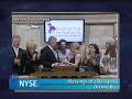 Hilary Duff at the New York Stock Exchange after ringing the opening bell