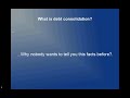 What is the debt consolidation?: A simple aproach from Toronto