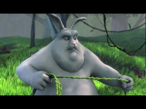 Dessin animé avec un gros lapin (HUMOUR) (HQ) Big Buck Bunny