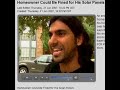 homeowner could be fined for his solar panels