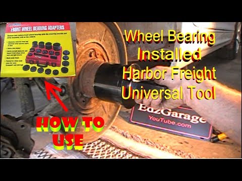 Wheel Bearing Install with Harbor Freight Universal Bearing Tool BMW 3 Series Rear Front