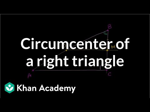 circumcenter of right angle triangle