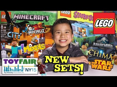 NEW 2015 LEGO SETS!!! NY Toy Fair - Minecraft, Scooby Doo, Chima, Ninjago, Star Wars, Jurassic World