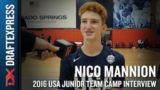 Nico Mannion Interview at USA Basketball Junior National Team Camp