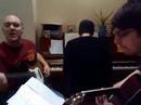 The Bumpercars rehearsing their song ...