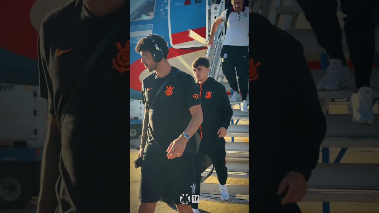 🛬 O Timão chegou na Argentina para o jogo de amanhã! 🏴🏳️ #Shorts #VaiCorinthians