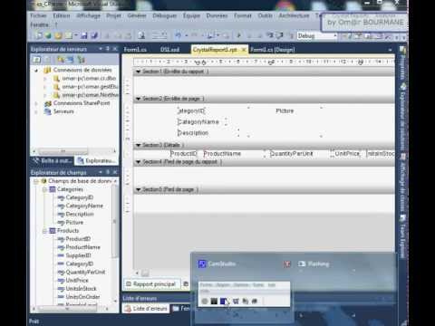 parametre - Une petite démo qui explique comment créer un crystalreport (sans paramétre) et le remplir avec des enregistrement à partir d'un dataset.