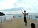 The boys having fun at Pulau Ubin