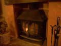 Lighting the wood burning stove