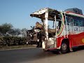 Ali Baba take off after crashing his bus