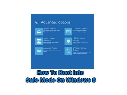 how to open windows 8 in safe mode