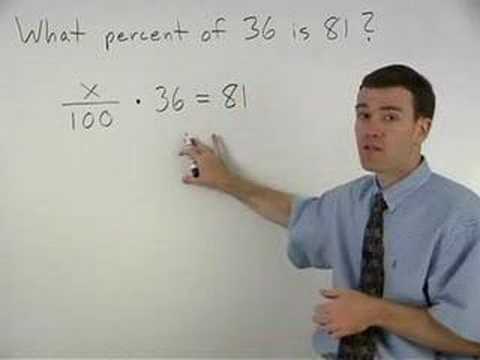 Percent - For a complete lesson on math percentages, go to http://www.MathHelp.com - 1000+ online math lessons featuring a personal math teacher inside every lesson! I...
