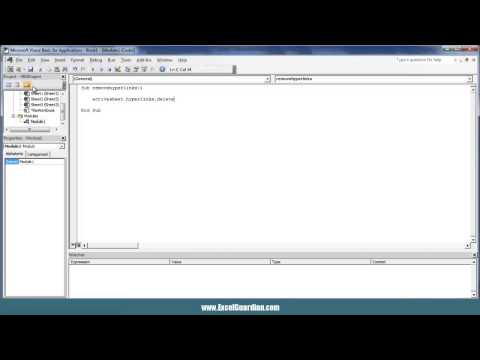 how to remove hyperlink in excel