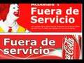 sticker action againt Mcdonalds méxico d.f