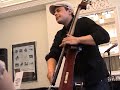 chris minh doky performs a song from his new album the nomad diaries on his yamaha silent bass at the yamaha store in london