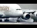 Airbus a380 SuperJumbo Landing at a Wet rwy at Manchester (Full HD1080p)