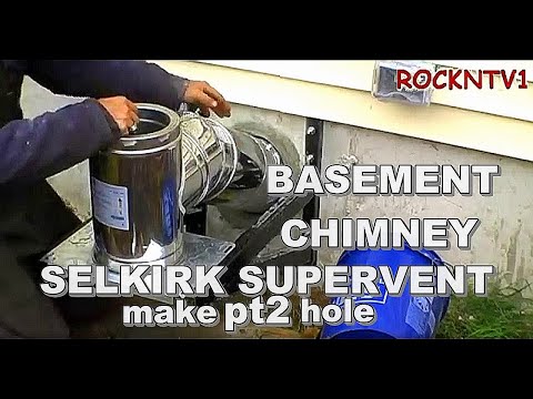 how to vent pellet stove in basement