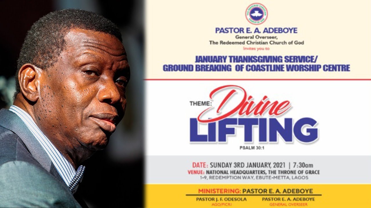 RCCG Thanksgiving Service Sunday 3rd January 2021 by Pastor E. A. Adeboye