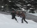 as part of the 2007 waterkeepers invitational at sunshine village, banff, ab, christie brinkley x-country-skied around the track in the 