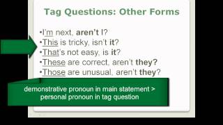 Tag Questions - Lesson 29, Part 2 - English Grammar (with Captions)