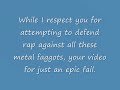 Video response to bangtizzy