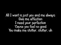 'Stutter' from their album Hands All Over With lyrics on screen