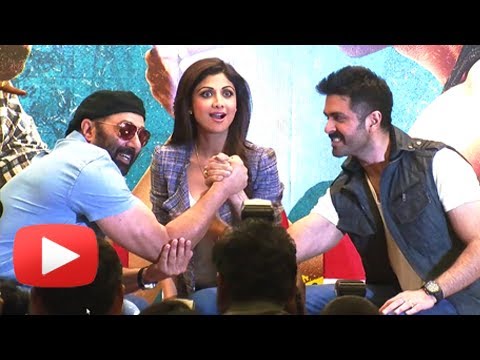 Sunny Deol And Harman Baweja Arm Wrestle At Dishkiyaoon Movie Press Conference