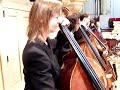 richard wagner, symphonisches orchester z�rich (rehearsal), french horn behind the bass section, off stage for solo. great bass clarinet. tonhalle in z�rich, switzerland