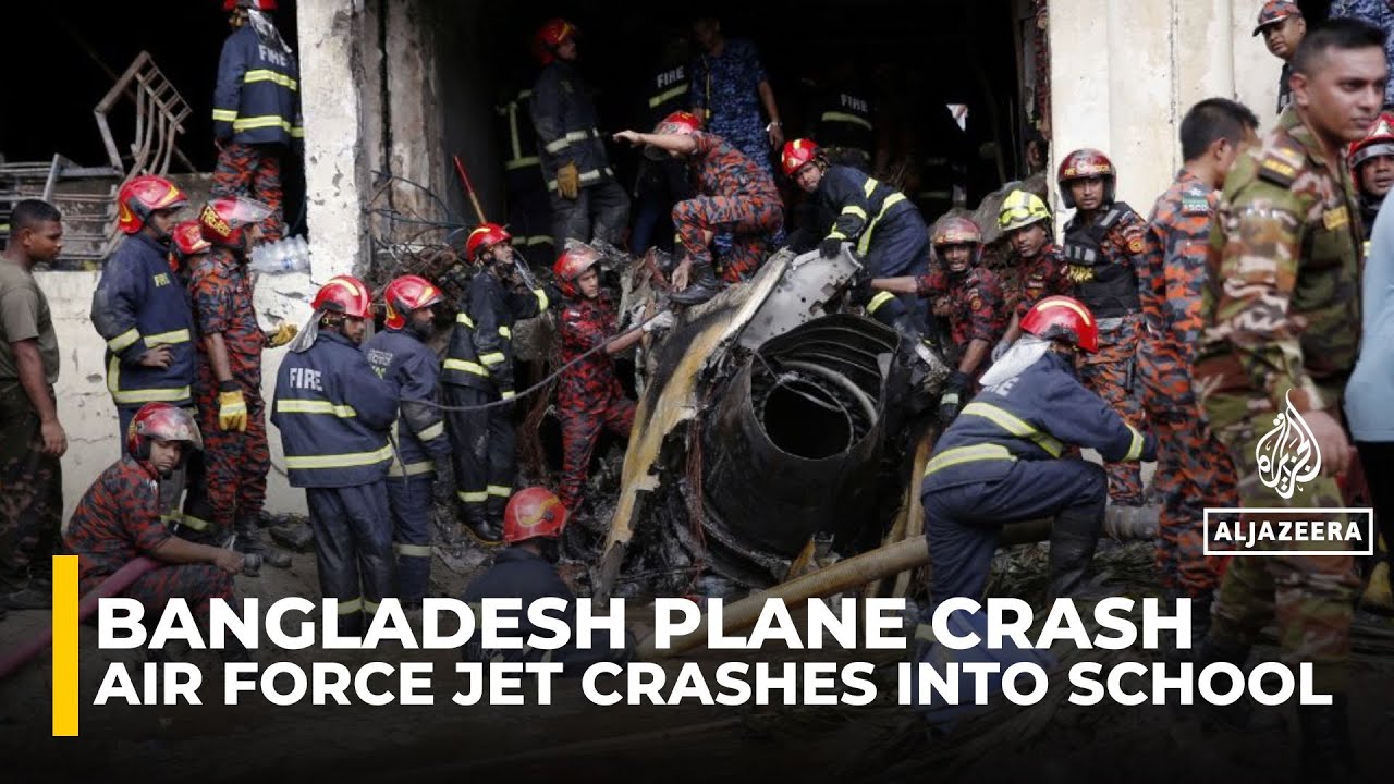 Bangladesh military fighter jet crashes into school campus in Dhaka, killing at least 19 people