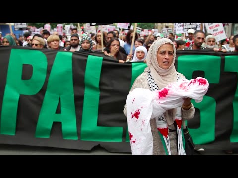 Palestine Demo March to Israeli Embassy 2014 UK London