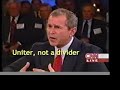 excerpts of gw in a debate w/ john mccain and alan keyes, prior to the republican primary election in 2000.