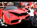 Wrecked Ferrari Enzo
