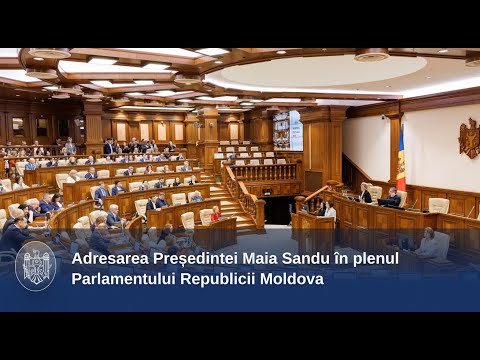 Președinta Maia Sandu, în plenul Parlamentului Republicii Moldova: „Sarcina noastră este să păstrăm stabilitatea internă și să aderăm la Uniunea Europeană în următorii 4 ani”