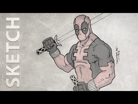 how to draw deadpool from x-men origins