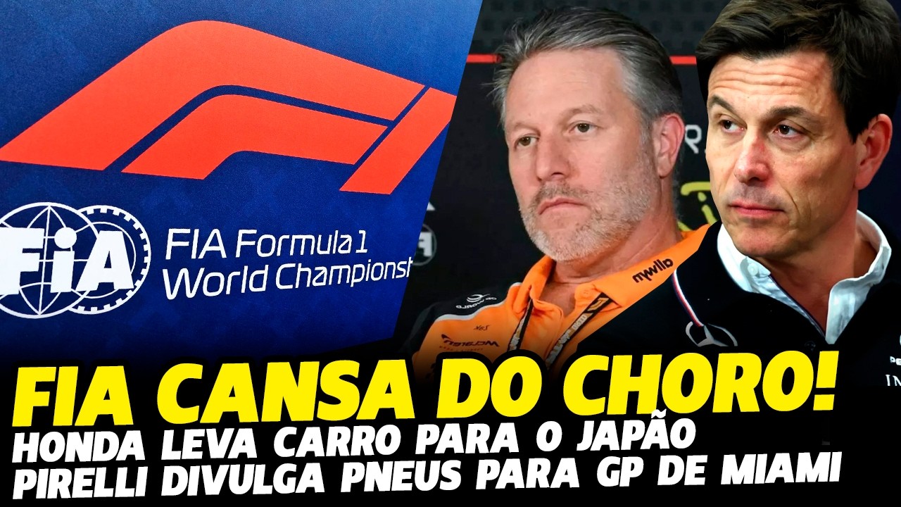 🚨FIA CANSA DE CHORO E EXPÕE EQUIPES, ASTON MANDA CARRO PARA JAPÃO E PIRELLI REVELA PNEUS | FÓRMULA 1