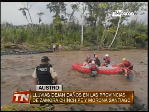 Lluvias dejan daños en las provincias de Zamora Chinchipe y Morona Santiago