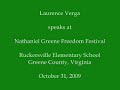 Laurence Verga Speaks at Nathanael Greene Freedom Festival