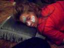 this is me and my friend katie stovall shaving creaming her sister.