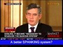 joey jones of sky news nails gordon brown at a press conference and pm admits to a new spanking system.