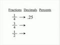 Change Fractions to Decimals to Percents