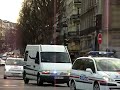 Police convoy Paris France French sirens