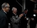 Participantes do 30º Enfrades - Encontro Franciscano de Ex-seminaristas, realizado no Seminário Seráfico Santo Antônio, em Santos Dumont, cantando Io vivat para Frei Daniel, antigo 