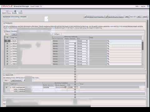 how to discover database in oem