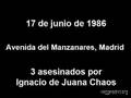 Homenaje de NN.GG. de Madrid a las vÃctimas de De Juana Chao