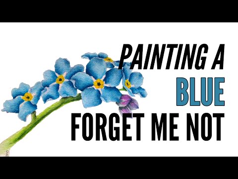how to paint forget me nots