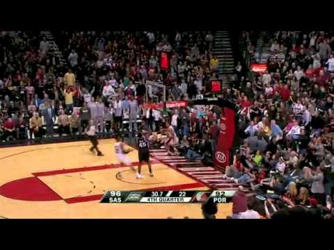 Andre Miller steals and scores against Spurs