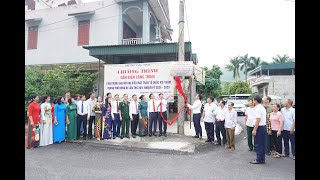 Gắn biển công trình cải tạo, nâng cấp tuyến đường Nguyễn Thị Minh Khai, đoạn từ cầu 274 đến hết khu phố 5A, phường Vàng Danh